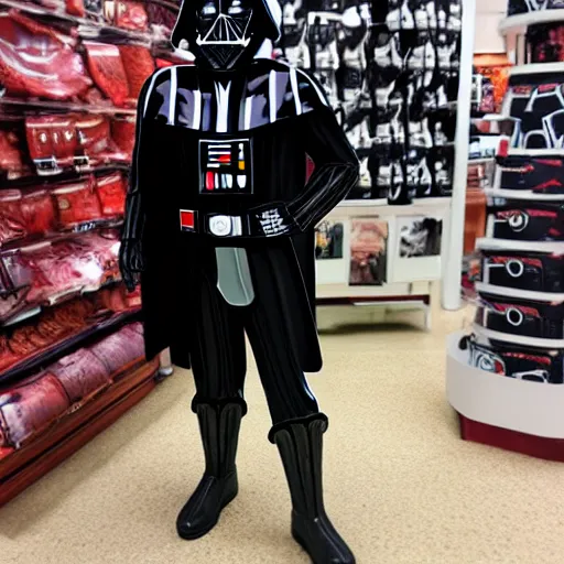 Image similar to I saw darth vader shopping yesterday