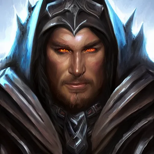 Image similar to evilArthas streamer, portrait, highly detailed, digital painting, trending on artstation, concept art, sharp focus, illustration