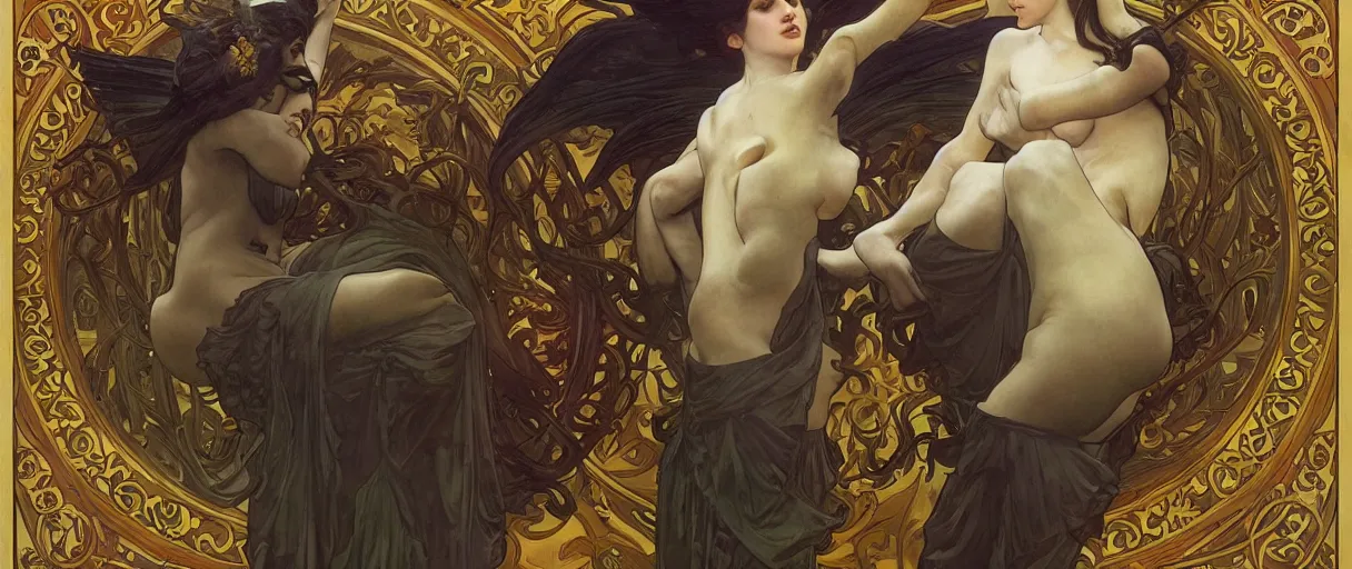 Prompt: Albedo, very detailed, digital art, concept art, studio quality, ero, art style by Edmund Bliar Leighton and J. C. Leyendecker and Alphonse Mucha