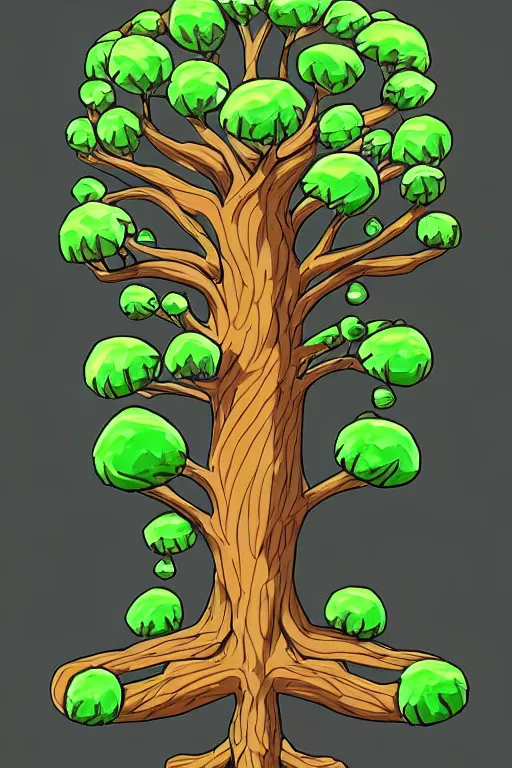 Prompt: a tree, in the style of pokemon, intricate, elegant, highly detailed, smooth, sharp focus, artstation