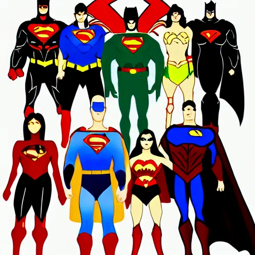 Image similar to bad fanart of the justice league, poorly drawn, amateur, highly detailed, high quality, high resolution