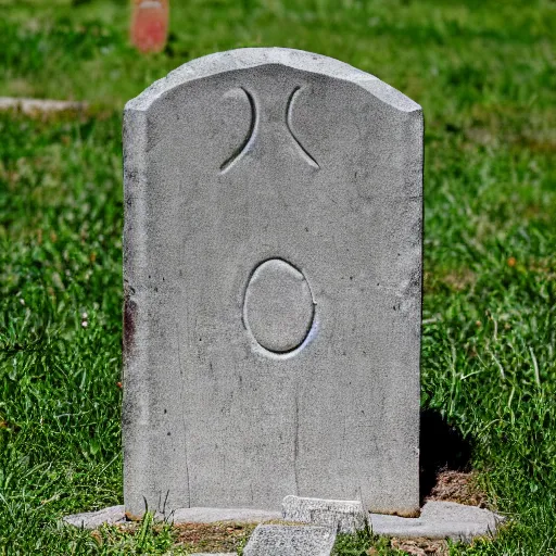 Prompt: a tombstone with dalle 2 written on it