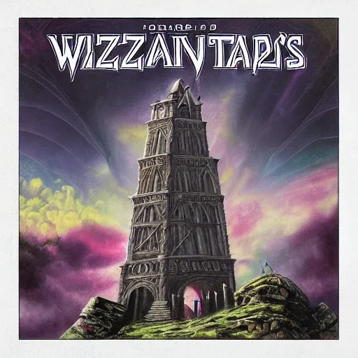 Image similar to wizard's tower album art, cover art, poster