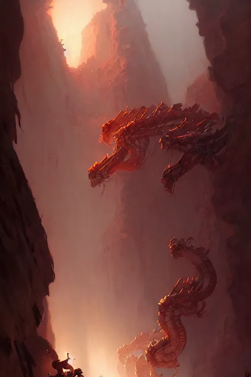 Image similar to cave centipede by bayard wu, anna podedworna, gaston bussiere, greg rutkowski