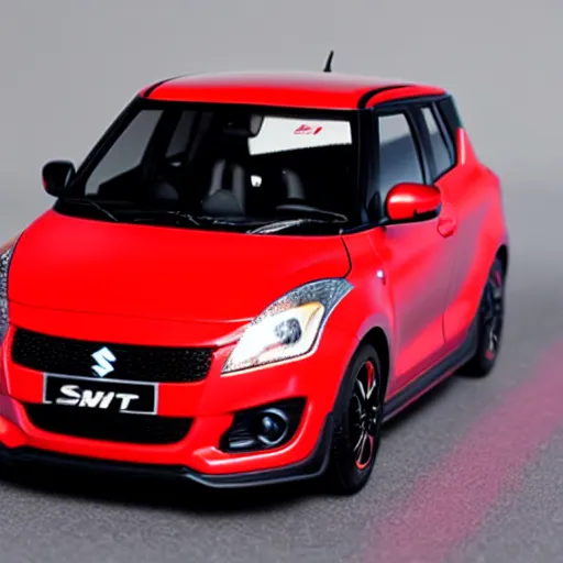 Image similar to 1/24 scale model of Suzuki swift Sport, high quality, Model photograph, high detail, 8k, studio lighting