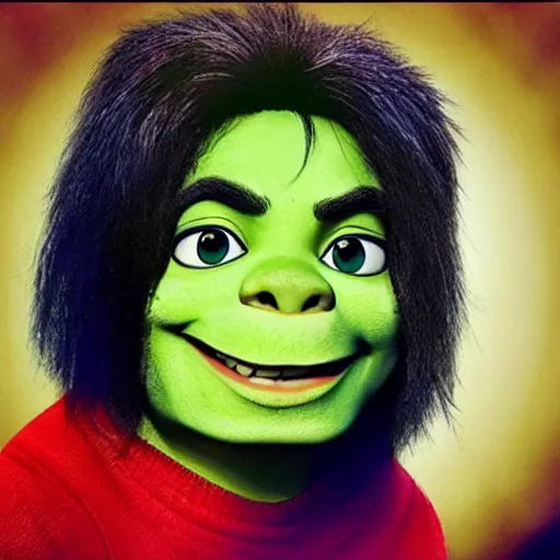 Image similar to “Michael Jackson as Shrek”