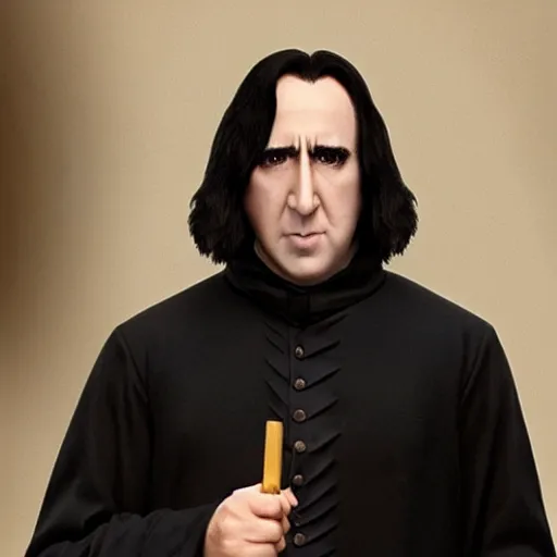 Prompt: snape is nicolas cage