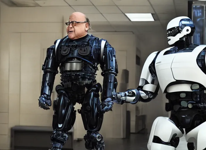 Image similar to danny devito robocop