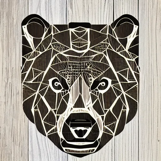 Image similar to laser cut animal vector image of a bear