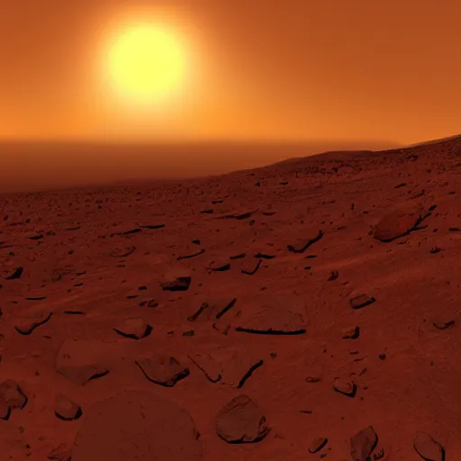 Image similar to sunset on mars