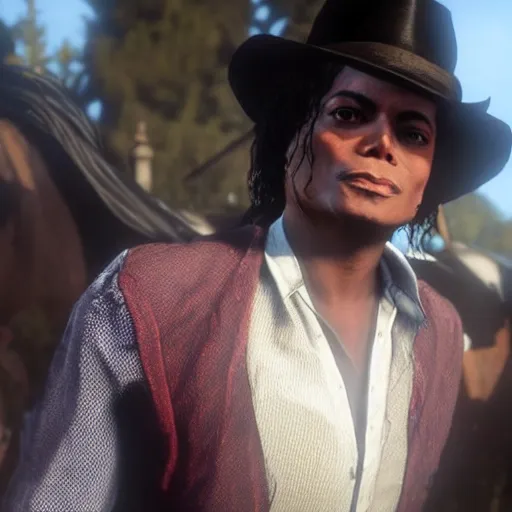 Image similar to michael jackson in red dead redemption 2