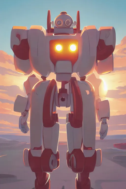 Image similar to metabots medabots medarotto medarot robot minimalist comics, behance hd by jesper ejsing, by rhads, makoto shinkai and lois van baarle, ilya kuvshinov, rossdraws global illumination ray tracing hdr radiating a glowing aura