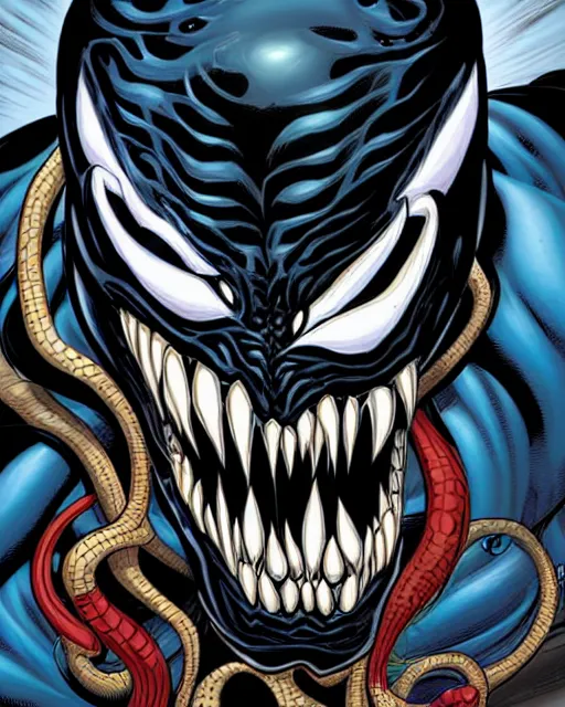 Image similar to a portrait of Venom by Gerardo Sandoval