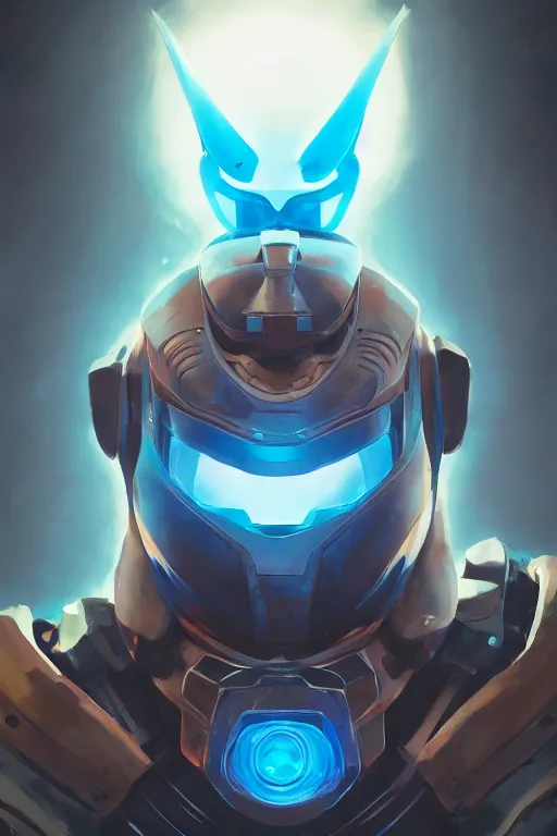 Image similar to epic mask helmet robot ninja portrait stylized as fornite style game design fanart by concept artist gervasio canda, behance hd by jesper ejsing, by rhads, makoto shinkai and lois van baarle, ilya kuvshinov, rossdraws global illumination radiating a glowing aura global illumination ray tracing hdr render in unreal engine 5