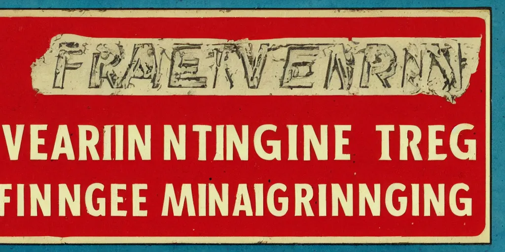 Image similar to vintage fire warning label