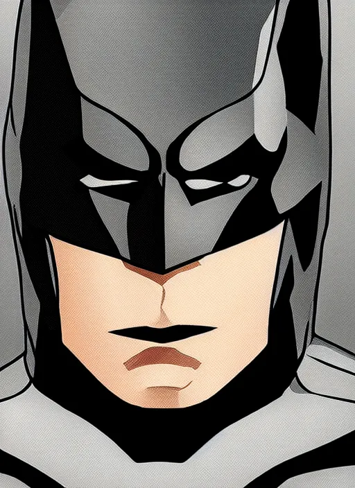 Prompt: Close-up portrait of the the batman.