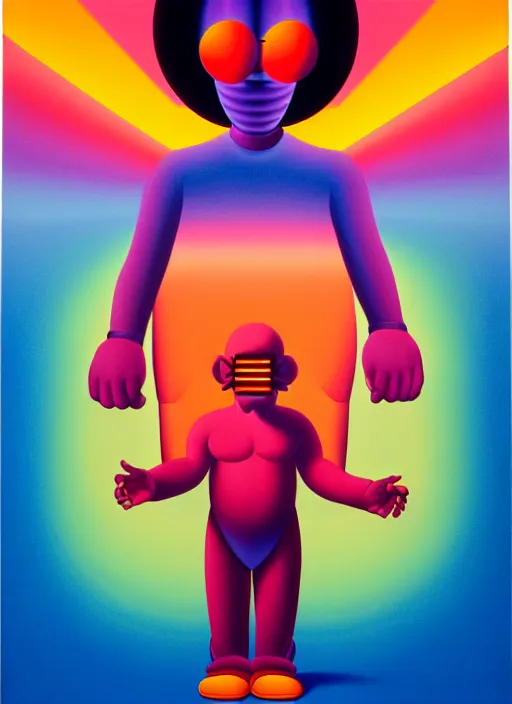 Prompt: sinner by shusei nagaoka, kaws, david rudnick, airbrush on canvas, pastell colours, cell shaded, 8 k