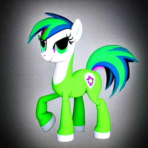 Image similar to white colored stoner pony from my little pony, marijuana themed, weed cutie mark, art, volumetric smoke, colorful, 3 d, render, wearing a black hoodie, soft lighting, green mane