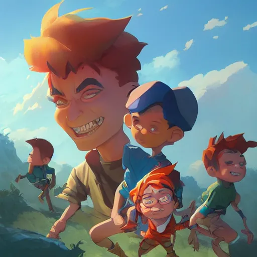 Image similar to hero world rugrats, behance hd by jesper ejsing, by rhads, makoto shinkai and lois van baarle, ilya kuvshinov, rossdraws global illumination