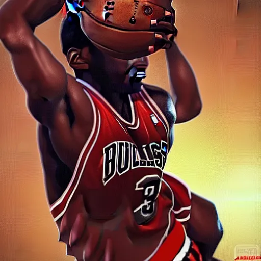 Image similar to Michael Jordan dunking a big mac hamburger, eating burgers, dripping BBQ Sauce, serving burgers, hospital room, intricate, elegant, highly detailed, digital painting, artstation, concept art, matte, sharp focus, illustration, art by Artgerm and Greg Rutkowski and Alphonse Mucha