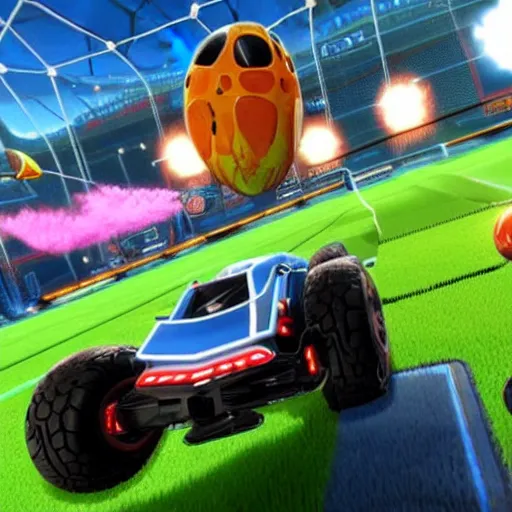Image similar to quentin tarantino in the video game rocket league