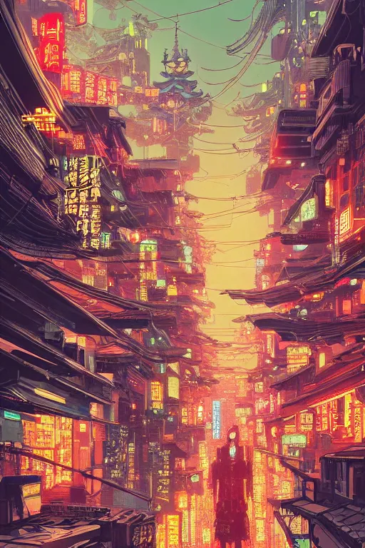 Anime, City, Cyberpunk, HD wallpaper