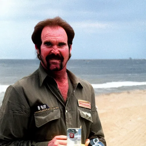 Prompt: Wade Boggs storming Normandy Beach