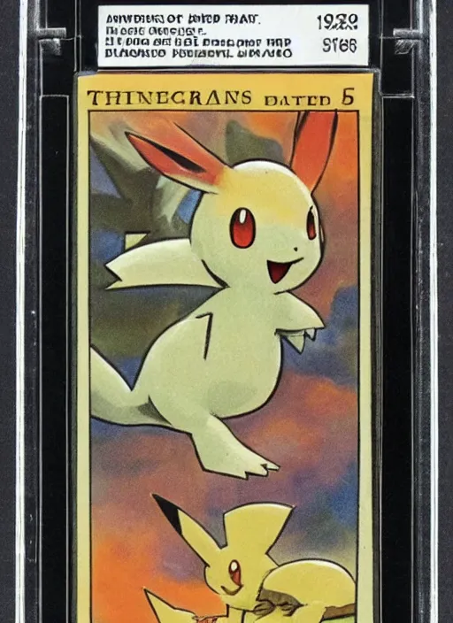 Image similar to a single pokemon card art from 1 9 2 0's award winning art