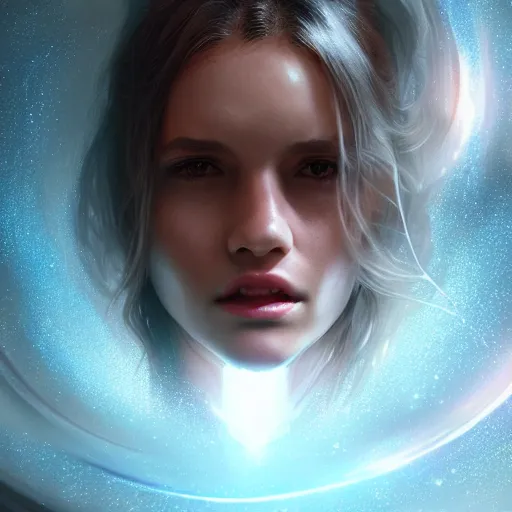 Image similar to beautiful girl in a wormhole character concept style, by Mateusz Urbanowicz, beautiful girl, 8k character concept art, by WLOP, cinematic lighting, trending on artstation, symmetrical portrait symmetrical, highly detailed CGsociety, hyper