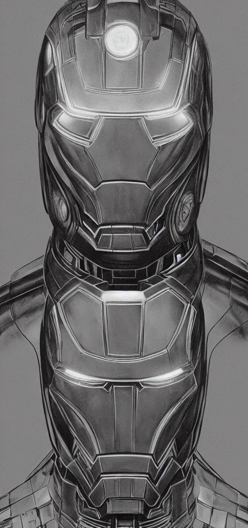 Image similar to steampunk, H.R. Giger design of Iron Man, full body and head, drawing on pencil, ornate, details, smooth, sharp focus, illustration, realistic, cinematic, artstation, award winning, rgb, ethereal blue lighting, 8K,