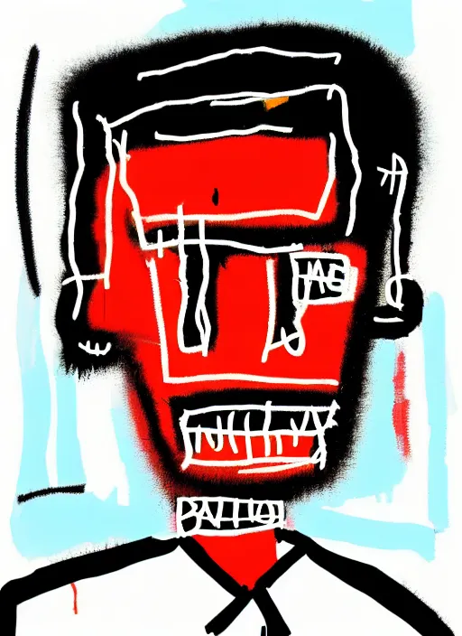 Prompt: a man office manager in white shirt late evening at the office, jean - michel basquiat style, digital painting, aesthetic, smooth, sharp focus