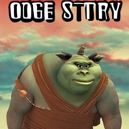 Prompt: book cover of a ogre story