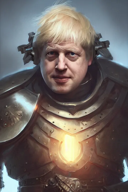 Image similar to boris johnson with an eyepatch wearing armour, anatomy, bathed in light, highly detailed, photorealistic, artstation, smooth, sharp focus, illustration, unreal engine 5, 8 k, art by artgerm and greg rutkowski and edgar maxence