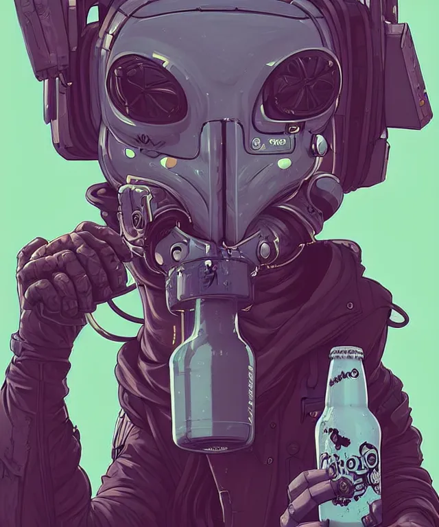 Image similar to a portrait of an anthropomorphic cyberpunk koala holding a 4 0 oz beer, cyberpunk!, fantasy, elegant, digital painting, artstation, concept art, matte, sharp focus, illustration, art by josan gonzalez