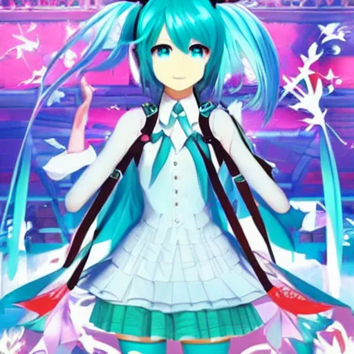 Image similar to the poster of hatsune miku