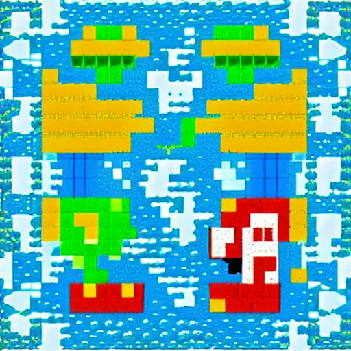 Prompt: nintendo mario fractal