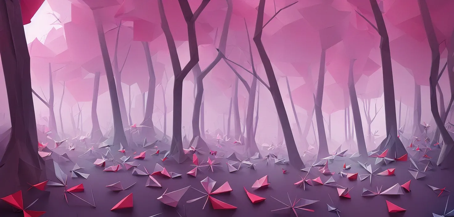 Image similar to origami forest by pawel nolbert