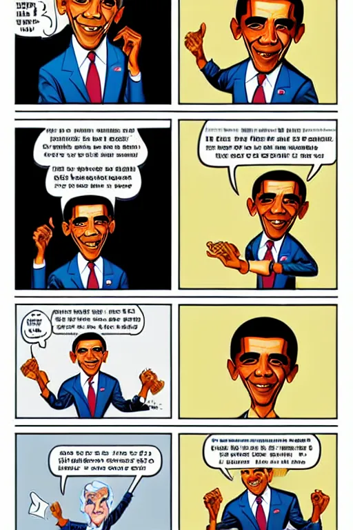 Image similar to barack obama, in the style of dan decarlo, as drawn by dan decarlo for archie comics,