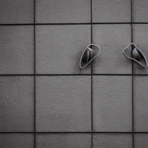 Prompt: human ears on a wall