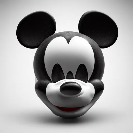 Image similar to counterfeit mickey mouse head, fractal, broken, LSD, wet, melting, fractured, mycelium, radiant alien, rococo, baroque, automotive, bio-mechanical, porcelain, iridescent, sub surface scattering, unreal engine, octane render