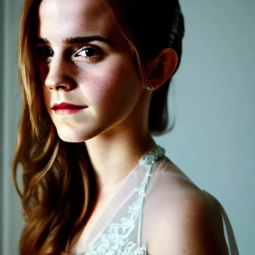 Image similar to 3 5 mm coloured film portrait of emma watson wearing kebaya, hyperrealism, photorealistic, detailed, atmospheric, 8 k, award winning photography, cinematic