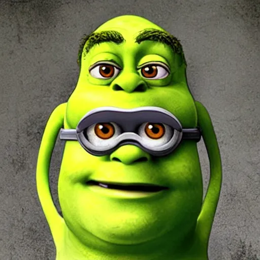 Image similar to shrek minion