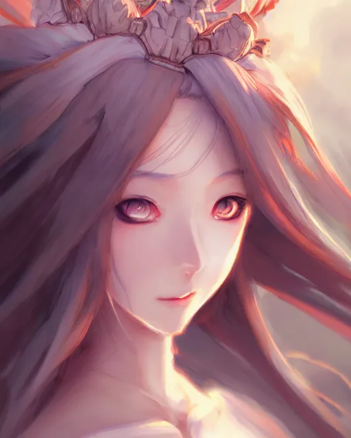 Image similar to character concept art of an anime goddess of wind | | cute - fine - face, pretty face, realistic shaded perfect face, fine details by stanley artgerm lau, wlop, rossdraws, james jean, andrei riabovitchev, marc simonetti, and sakimichan, tranding on artstation