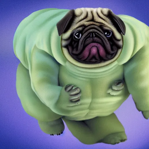 Image similar to A tardigrade with the eyes and mouth of a pug, national geographic-file-photograph, paywall-content, premium-award-winning, trending on artstation