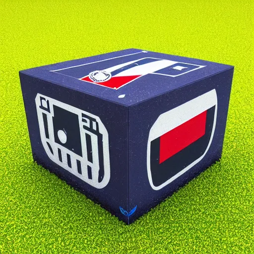 Image similar to soccer lootbox in the style of peter tarka, 3 d, octane, game, artstation