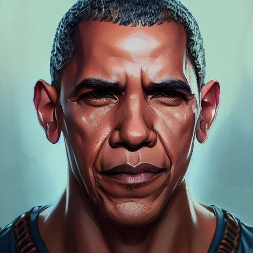 Image similar to ultra realistic illustration, buff barak obama anime, intricate, elegant, highly detailed, digital painting, artstation, concept art, smooth, sharp focus, illustration, art by artgerm and greg rutkowski and alphonse mucha