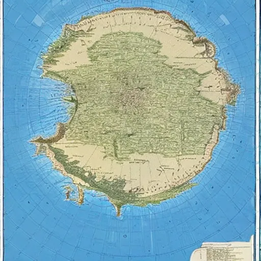 Prompt: map of island