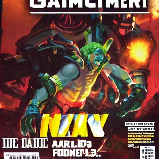 Image similar to “ a scan of the cover of a game informer magazine circa 2 0 0 6 ”