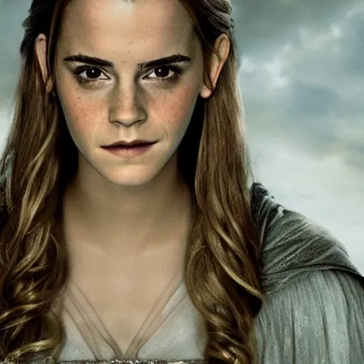 Image similar to emma watson as galadriel