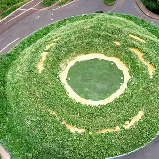 Prompt: a giant anthill in the shape of a school